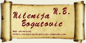 Milenija Bogutović vizit kartica
